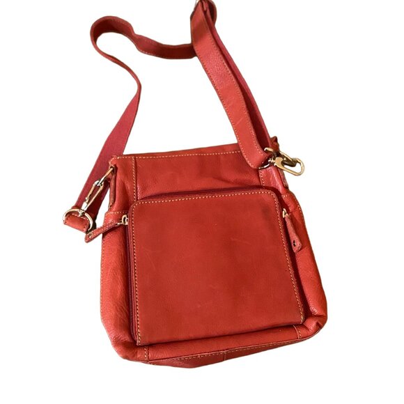 Fossil Red Leather Crossbody Bag - Picture 2 of 3